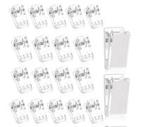 20PCS Adhesive Tapestry Clips Self Adhesive Stick on Wall Memo Clips Pegs for Tapestry Plastic Sticky Spring Clip Double-Sided Spring Clip for Home Office Poster Photo Flag