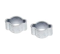 20pcs Adjustable 5-7mm Double Ear Hose O Clips,Two Ears Hose Clamp, Zinc-Plated Steel Double Ear Hose Clamps