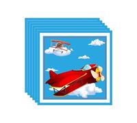 20pcs Airplane Birthday Party Paper Napkins,Blue Sky White Cloud Aircraft Napkin Serviette Tissue Airplane Cocktail Napkins for Kids Boys Girls Birthday Baby Shower Airplane Party Supplies Decorations
