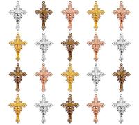 20Pcs Alloy Vintage Jesus Cross Amulets Rosary Center Love and Redemption Crucifix Pendants for DIY Necklace Bracelets Earrings Catholic Jewelry, Zinc, No Gemstone