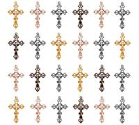 20Pcs Alloy Vintage Jesus Cross Charms Rosary Centre Love and Redemption Crucifix Pendants for DIY Necklace Bracelets Earrings Catholic Jewelry Making, Zinc, No Gemstone