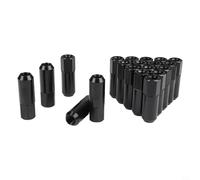 20pcs Aluminum Alloy Wheel Nuts M12X1 5 Thread Pitch 60mm Lightweight Hub Screws with 60 Degree Conical Seat Design