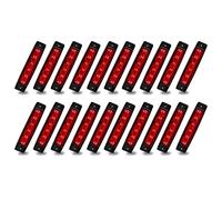 20pcs Amber Side Marker Lights 12V,Universal 6 LED Indicators Side Marker Lights Front Rear Side Light Position Lamps for Trailer Truck Caravan Camper Van Lorry Bus Tractor Motorhome (Red, 20PX)