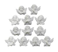 20pcs Angel Shaped Resin DIY Craft Accessories for Handmade Crafts | White Elegant Charming Ornament Parts, Vintage Baroque Style, Suitable for DIY Crafts Materials and Jewellery Pendants