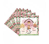 20Pcs Animal Napkins Serviettes, 2-Ply 33x33cm Cute Farm Paper Napkins for Kids Girls Boys Birthday Baby Shower Farm Animal Barnyard Theme Party Table Decoration Supplies