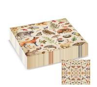 20Pcs Animal Theme Paper Napkins Mushroom Pattern Serviettes, 32cm Disposable Forest Party Napkins, 2-Ply Cocktail Luncheon Tissue Paper for Kids Birthday Baby Shower Animal Themed Party Table Decor