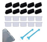 20PCS Anti-dust Plugs for USB C, Silicone Plugs for TYP C Mobile Phone, Prevent Dust from Entering the Charging Hole, with 2 Cleaning Brush.Compatible with S21/Ultr Mate 30 50 USB C Cell phone.