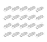 20PCS Anti Lost Lanyard Clip, Transparent Multipurpose Rope Clip for Phone Neck Strap ID Badge Access Card Conference Pass with Strong Fixation and Lightweight ABS Design