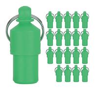 20pcs Anti Lost Pet ID Tag, Dog Cat Identity Pendant, Storage Tube for Name and Contact Info, Small Lightweight Collar Accessory for Pets with Emergency (Green)