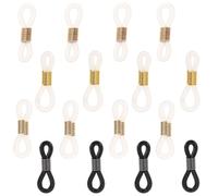 20pcs Anti-skid Glasses Fixing Chain Holders for Glasses and Chains | Adjustable Silicone and Metal Design, Retro Style, Fashionable Chic Accessory, Helps Prevent Loss Random Color