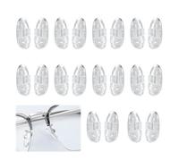 20pcs Anti-Slip Silicone Glasses Nose Pads, Soft Push-in Spectacle Nosepads for Enhanced Comfort, Universal Fit for Eyeglasses, Sunglasses, Eyewear, 15mm, Easy Installation, Skin-Friendly Material