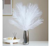 20PCS Artificial White Pampas Grass Faux Boho DIY Decor - 18"/46cm