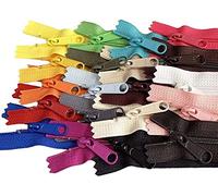 20pcs Assorted Colors - YKK #4.5 Coil Handbag Long Pull Zippers - Made in The United States (48" Inches)