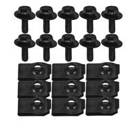20pcs Automotive Clips Metal Body Fastener Kit Black