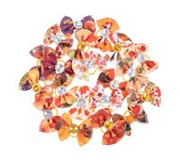20pcs Autumn Dog Hair Bow Ribbon Elastic PET Accessory Thanksgiving | Festive Patterns, Assorted Colours, Keeps Hair Away from Eyes, Suitable for Cats, Tzu, Small Dogs and Owners Random Style