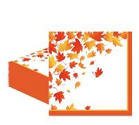 20Pcs Autumn Maple Leaf Napkins, Thanksgiving Cocktail Paper Napkins for Harvest Autumn Home Dinner Holiday Party Table Decorations Supplies