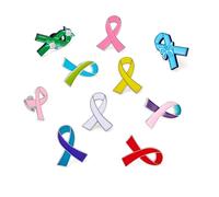 20Pcs Awareness Ribbon Brooches Alloy Lapel Pin Metal Enamel Pin Backs for Backpack Clothes Dress Suit Uniform Decorations Ornaments Public and Social Event Support Groups Women Men Jewelry
