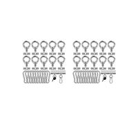 20PCS Awning Rail Stoppers 6mm with 20 Carabiners, 304 Stainless Steel Rv Awning Hooks for Lights Camping Awning