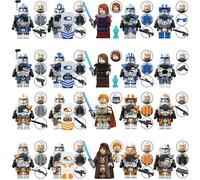 (20PCS - B) Fits Lego 30PCS Star Wars Clone Trooper Obi-Wan Anakin Skywalker minifigures Children's Blocks