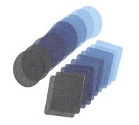 20pcs Back to School Denim Patches for Jeans, Oval Rectangle Cloth