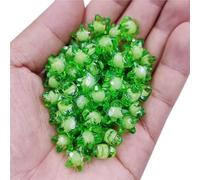 20Pcs/Bag 12mm Double Layer Transparent Star Loose Beads Necklace Bracelet Candy Color Pendant DIY Jewelry Making Wholesale-green-12mm