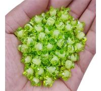 20Pcs/Bag 12mm Double Layer Transparent Star Loose Beads Necklace Bracelet Candy Color Pendant DIY Jewelry Making Wholesale-Grass Green-12mm