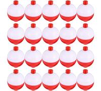 20pcs Ball Float Plastic Sea Fishing Float Ring for Bait Accessories | Abs Lightweight Build, Red Finish, Convenient Use, Fishing Tackle Accessory, Suited for Bait on Sea Trips