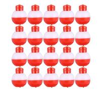 20pcs Ball Float Sea Fishing Bait Ring ABS Plastic Red | Lightweight, Convenient to Use, Sea Fishing Accessory, for Fishing Lover, Red Finish, Bait Support