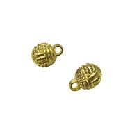 20pcs Ball Round Antique Sewing Buttons 5/8 inch Gold Silver Bronze Button Replacement 15mm (Gold) ET265