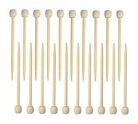 20Pcs Bamboo Marking Pins 2.65 Inch Long Single Pointed Knitting Needles Mini Marking Pins Knitting Accessories Crochet Supplies for Handmade Knitting DIY Projects