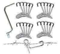 20pcs Barb Wire Fence Tensioner, Fast Wire Wrapping Tensioners Tool | Metal Stretcher With Tightener Handle, Garden Farms Cutter Repair Supplies