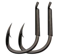 20Pcs Barbed Hook Large Barbed Sea Fishing Hooks,High Carbon Steel Slanted Tip Hooks with Blood Groove & Protective Sleeve(15#)