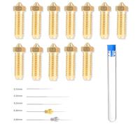 20pcs Barss Nozzle Set for Cobra 3/Kobra S1, 3D Printer, 0.3/0.4/0.6/0.8/1/1.2mm Nozzle Set for Anycubic Kobra 3, Kobra 3 Combo, Kobra S1, Kobra S1 Combo (12pcs)