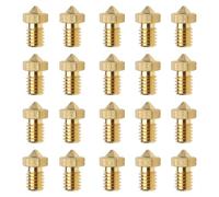 20pcs Barss Nozzle Set for Kobra 3 3D Printer 8pcs 0.4mm and 3pcs 0.2mm 0.6mm 0.8mm 1.0mm Nozzle Set for Anycubic Kobra 3 Cobra 3 Combo, Brass Volcano Nozzles Kit for Anycubic Kobra 2 Series