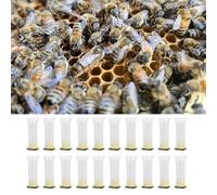 20Pcs Beekeeping Rearing Cups Queen Bee Roller Cages Plastic Protective Cover Bee Isolation Tools for Hives, Beekeeping Equipment