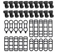 20pcs Bicycle Light Silicone Straps with 20pcs S Buckles, 4 Styles Bike Rubber Straps Elastic Bike Flashlight Holder Bike Silicone Mount Band Cell Phones Speaker Light for Bicycle Light Sets Handlebar