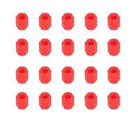 20PCS Bicycle Sleeve Rubber Cable Protector for Pipe Line Tube Brake Shift Bike Frame Protective Silicone Cable Guide (red)