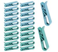 20Pcs Bin Bag Clips Wheelie Bins Liner Clips Rubbish Bin Clip Anti-Slip Garbage Bag Storage Fix Clip for Family Kitchen Food Waste Hotel Restaurant Garbage Bins (Blue and Green)