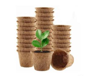 20Pcs Biodegradable Planting Pots For, Compostable Pots For Growth, Small Plant Pots For Easy Transplant, For Garden, Greenhouse(Extra Large 12 * 10)