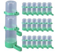 20Pcs Bird Water Dispenser, Large Capacity Automatic Bird Water Feeder, Multifunctional Plastic Cage Accessory Drinker Bottle for Parakeet Lovebirds Canary Cage Accessories