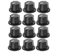 20pcs Black ABS Electric Guitar Control Knob for Speakers and Effects | Simple Structure, Easy Installation, Anti Wear Design, Guitar Lovers, with Machine Heads