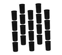 20pcs Black Abs Film Canisters with Lids for Camera Reel Storage