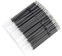 20Pcs Black Ballpoint Pen Refill Push Ballpoint Pen Refill Replace Signature Refills Students Office Supplies Practical Design(0.7 mm)