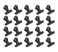 20Pcs Black Binder Clips,Metal Bull Clips, Metal Hinge Clips for Food Packages, Mini Picture Small Paper Clamps, Photo File Document Clip Home and Office Supplies