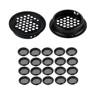 20Pcs Black Mesh Wardrobe Vents,Stainless Steel Air Vent Cover,Round Ventilation Grilles,53mm Honeycomb air Vent Cover,Soffit Vent Mesh Hole for Cabinet,Bathroom,Kitchen
