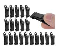 20Pcs Black Mini Alligator Clips Hanging Crocodile Clamps Clips for Crafts Office Photo Paper Wire DIY Decoration(1.57 x 0.51Inch)