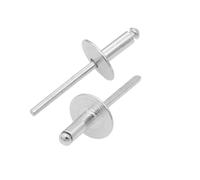 20pcs Black Or Silver Big Cap Open Core Aluminum Rivets Metal Pull Rivet Pull Cap Nail Oval Head Rivet 3.2/4/5mm(Silver,M5 x 35)