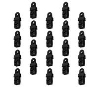 20Pcs Black PP Tarp Clips Sliding Lock Clamps for Camping Covers and Tarps | Lightweight Teeth Grip, Helps Prevent Fabric Damage, Suitable for Thick Sheets, Garden Setups, Backyard Use