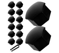 20pcs Black PP Wheel Nut Caps for Alloy Wheels, Decorative Styling | Quick Removal, Easy Upgrade, Post-wash Finishing, Daily Driving, for Car Owners and Motorcycle Owners