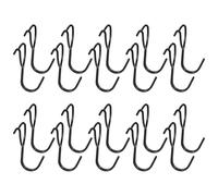 20pcs Black Stainless Steel Pegboard Hooks for Wall Hanging Organizer | 25mm Hole Spacing, Multipurpose Load Bearing Design, Space Saving Display Accessory for Pegboard